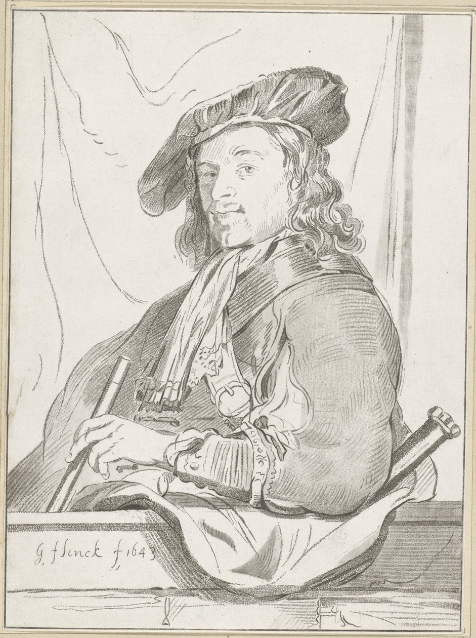 parapetteki adam by Cornelis Ploos van Amstel (signed by artist)