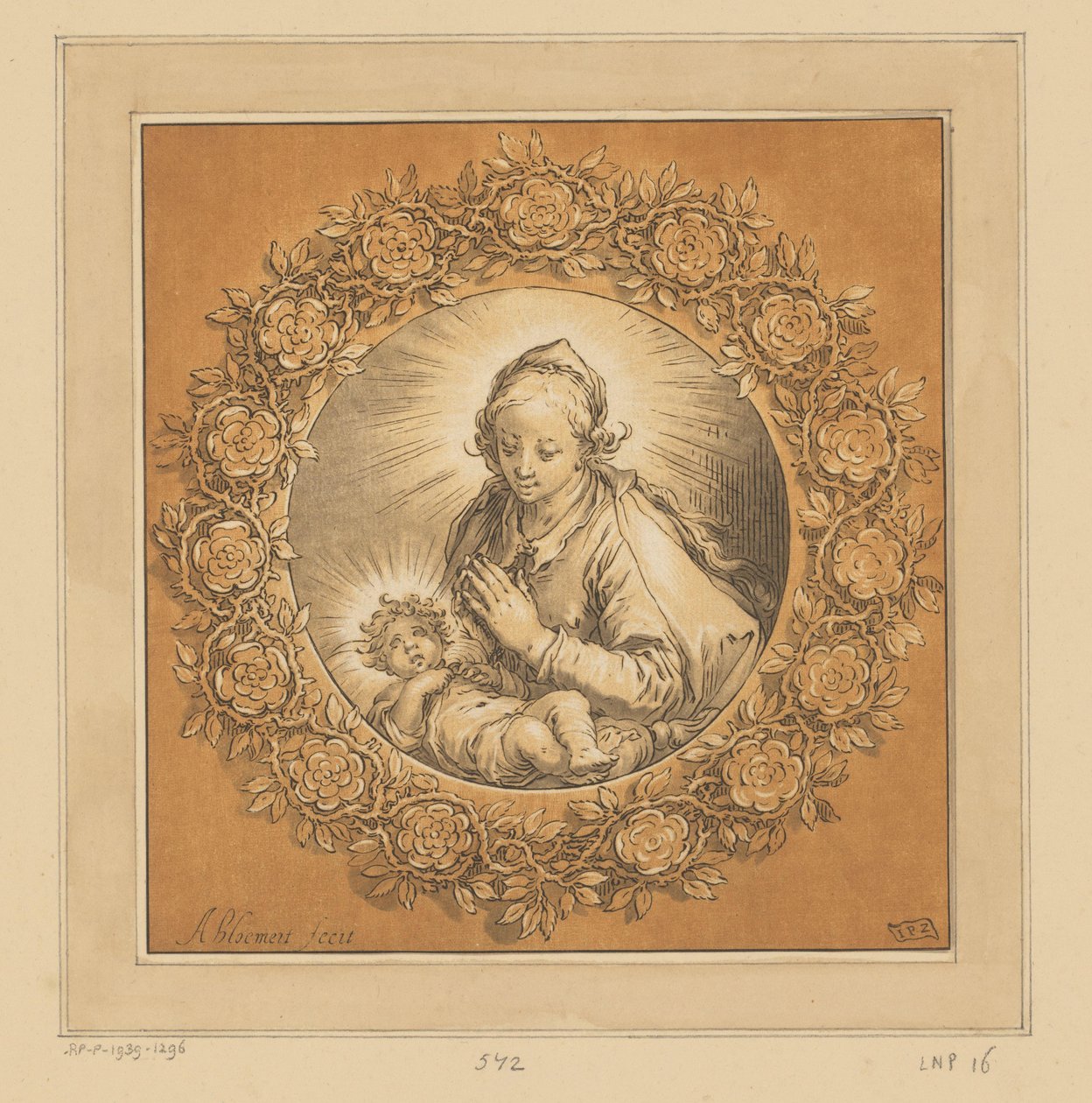 İsa Çocuk ile Meryem by Cornelis Ploos van Amstel (signed by artist)