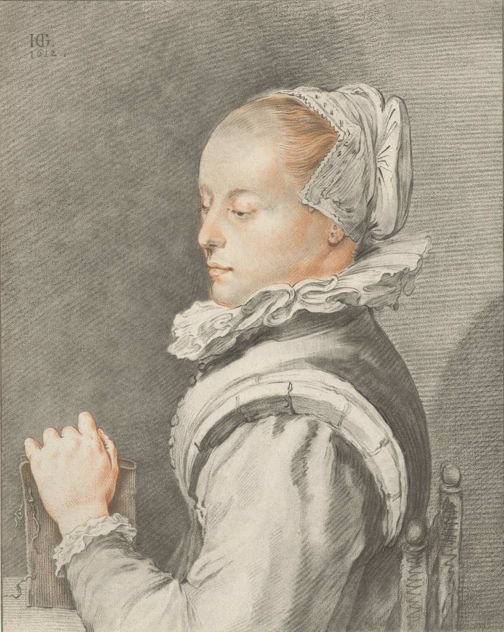 genç bir kadın portresi by Cornelis Ploos van Amstel (signed by artist)