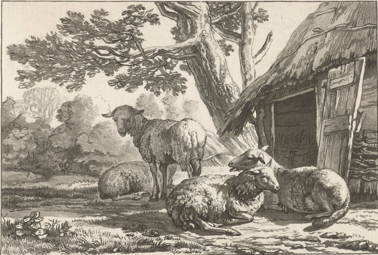 koyun ağılı by Cornelis Ploos van Amstel (signed by artist)