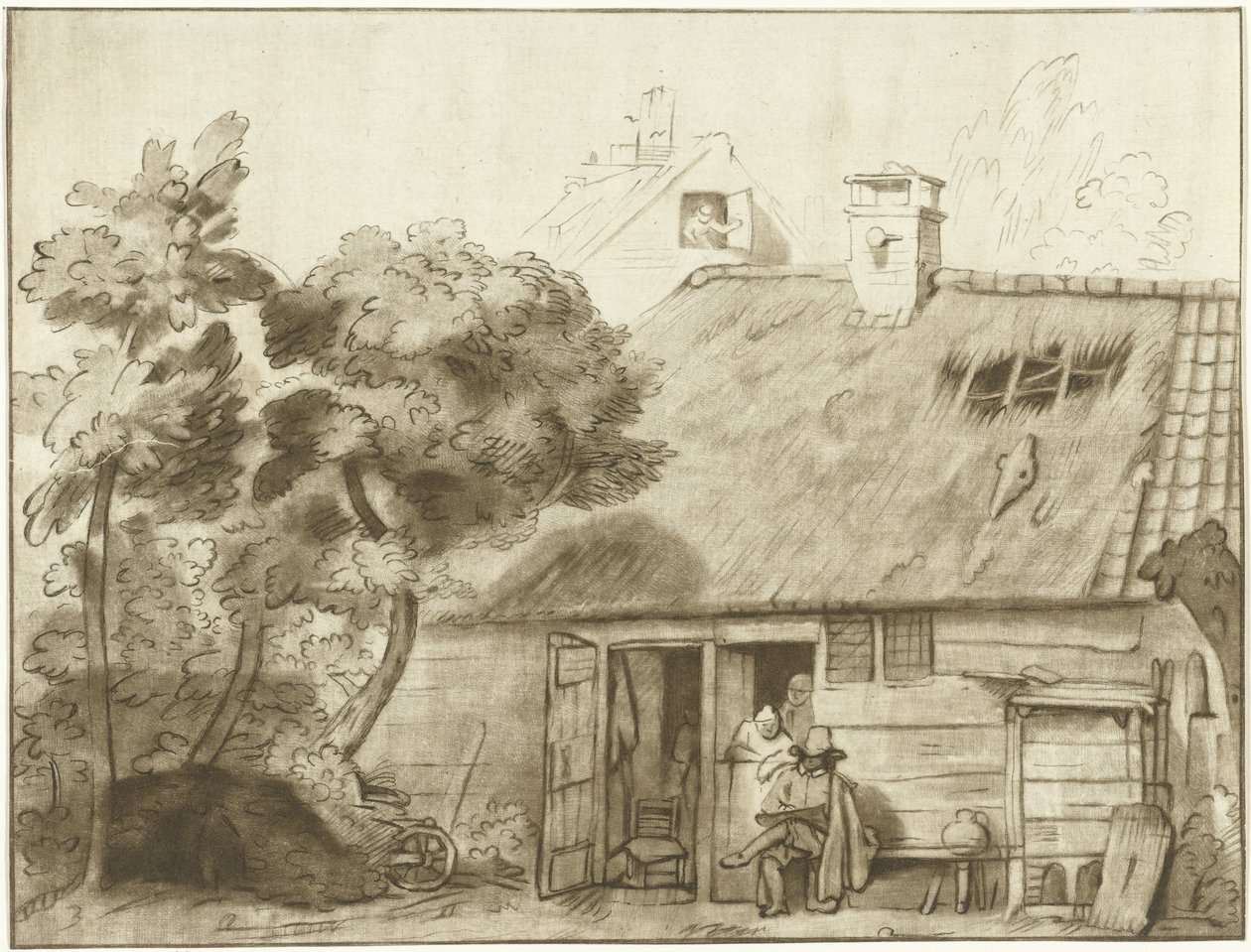 Çiftlik ressamı by Cornelis Ploos van Amstel (signed by artist)
