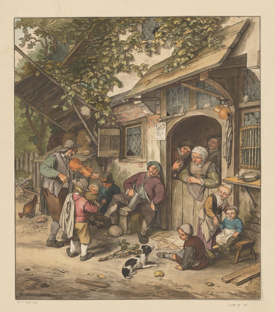 Bir han için kemancı by Cornelis Ploos van Amstel (signed by artist)