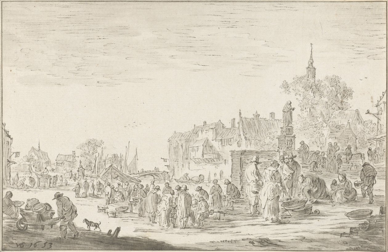 balık Pazarı by Cornelis Ploos van Amstel (signed by artist)