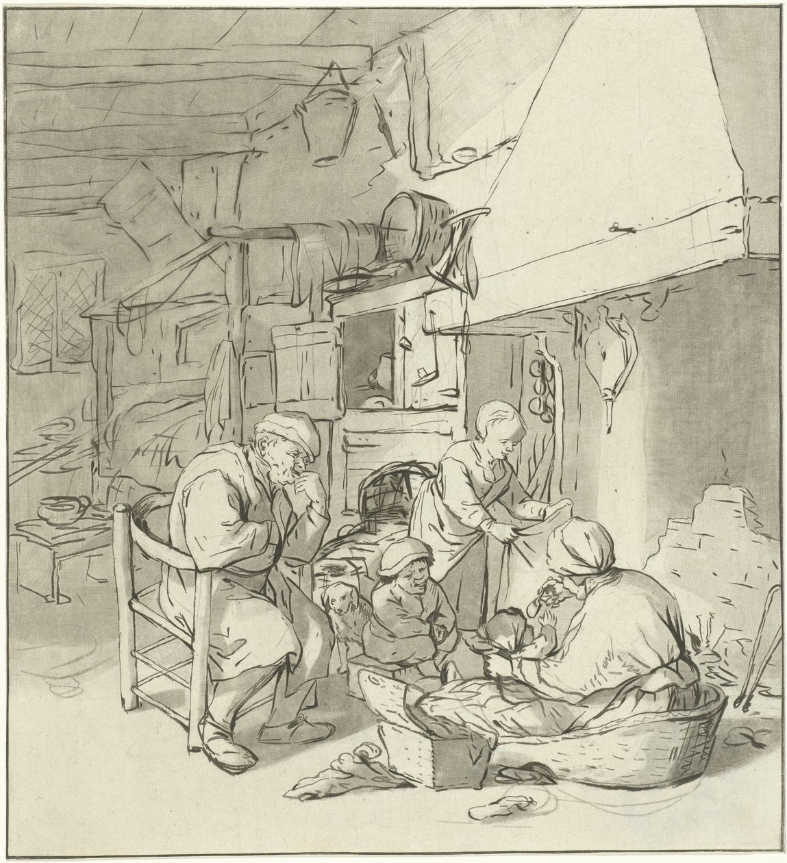 Çiftçi aile baca by Cornelis Ploos van Amstel