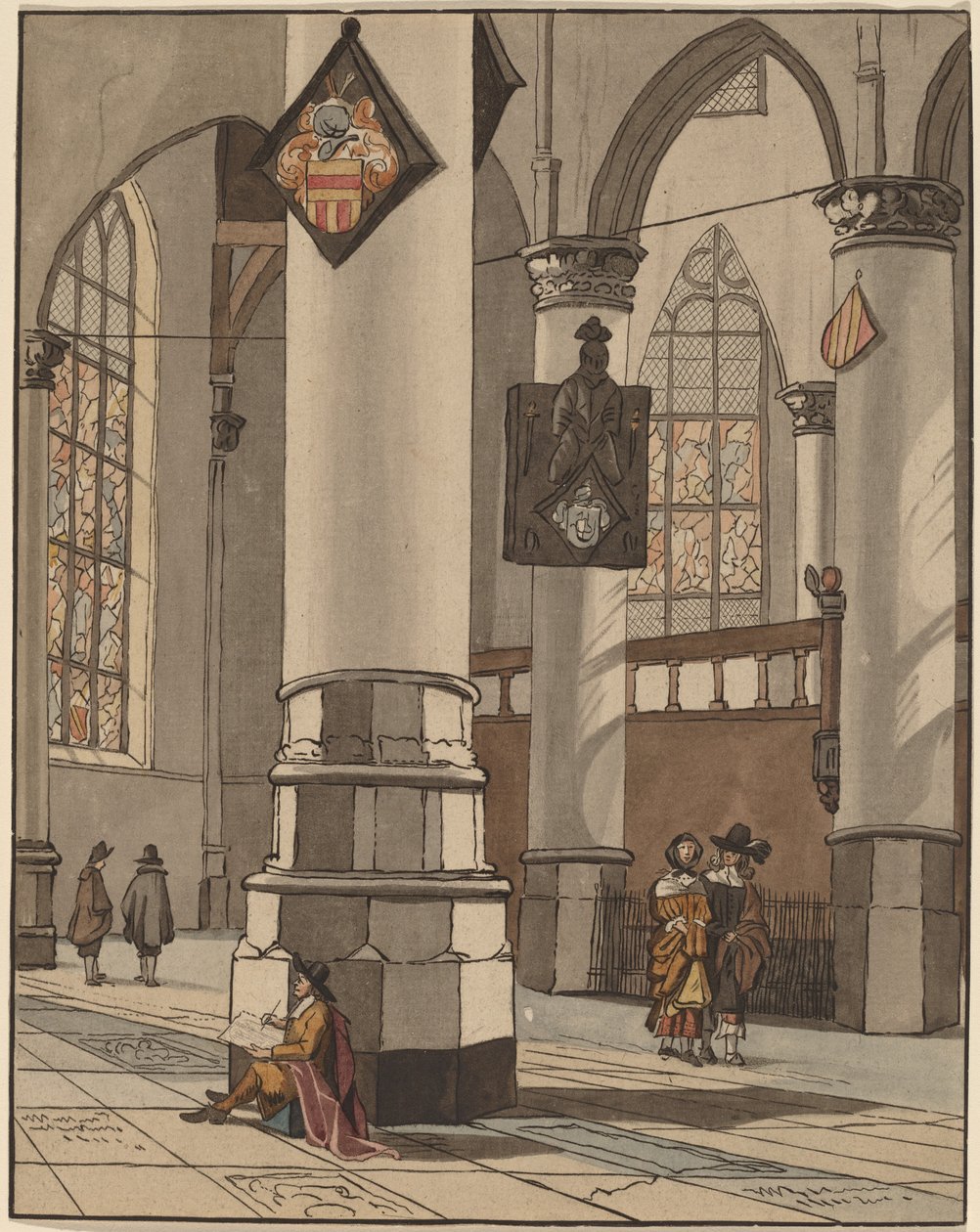 Kilise İç by Cornelis Ploos van Amstel