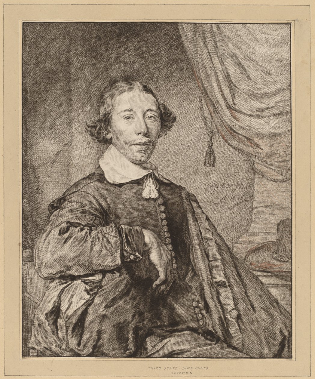 Oturan Bir Adamın Portresi by Cornelis Ploos van Amstel