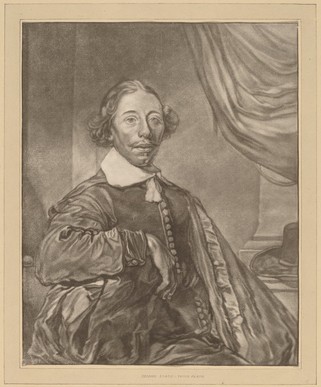 Oturan Bir Adamın Portresi by Cornelis Ploos van Amstel
