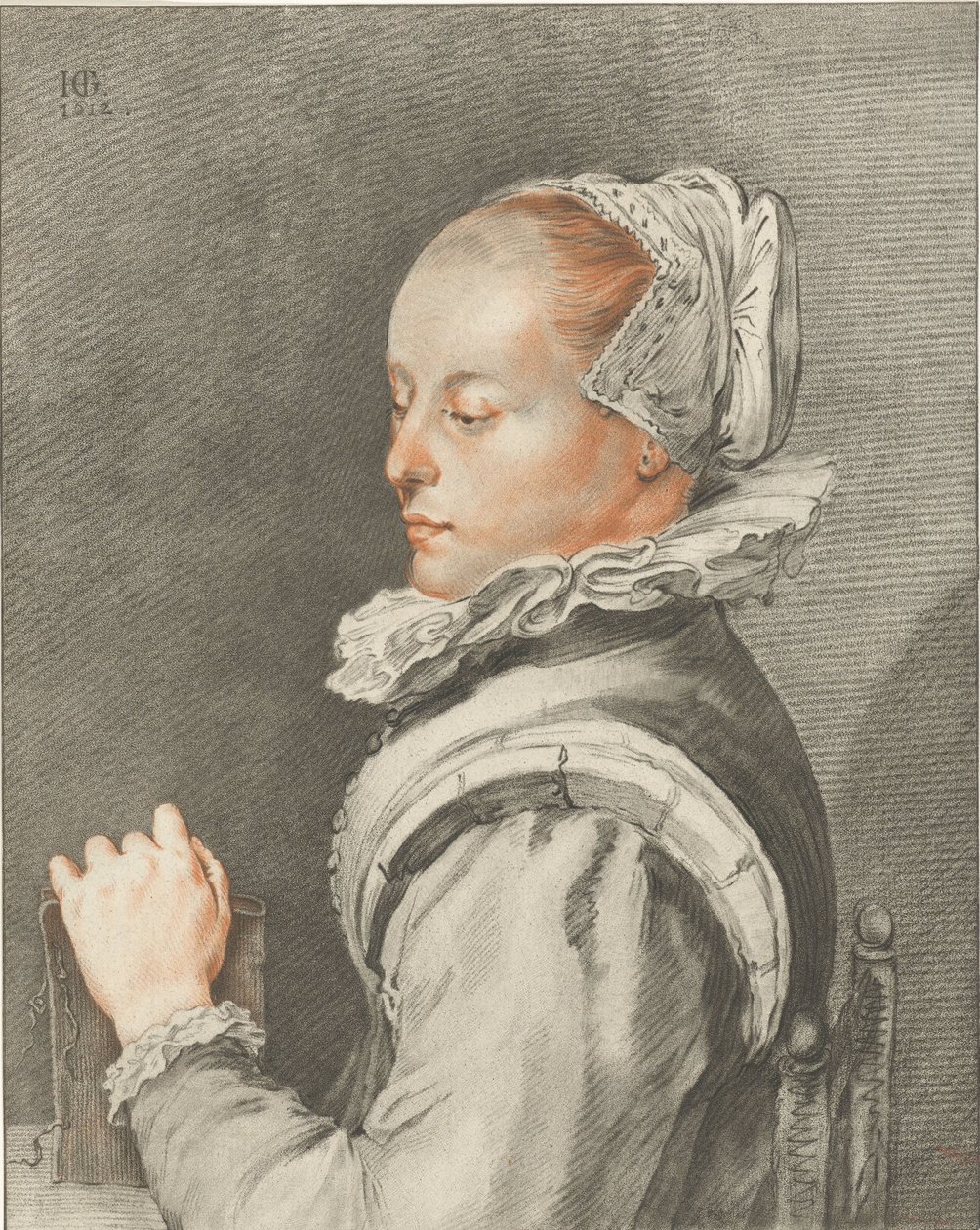 genç bir kadın portresi by Cornelis Ploos van Amstel