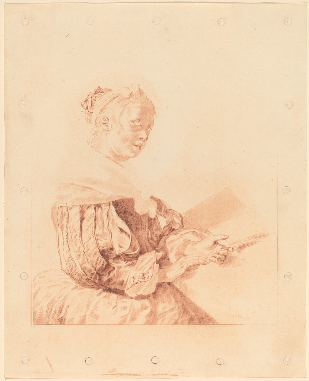 Klavyede Genç Kız by Cornelis Ploos van Amstel