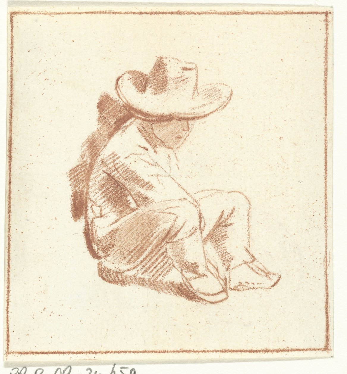 oturan çocuk by Cornelis Ploos van Amstel