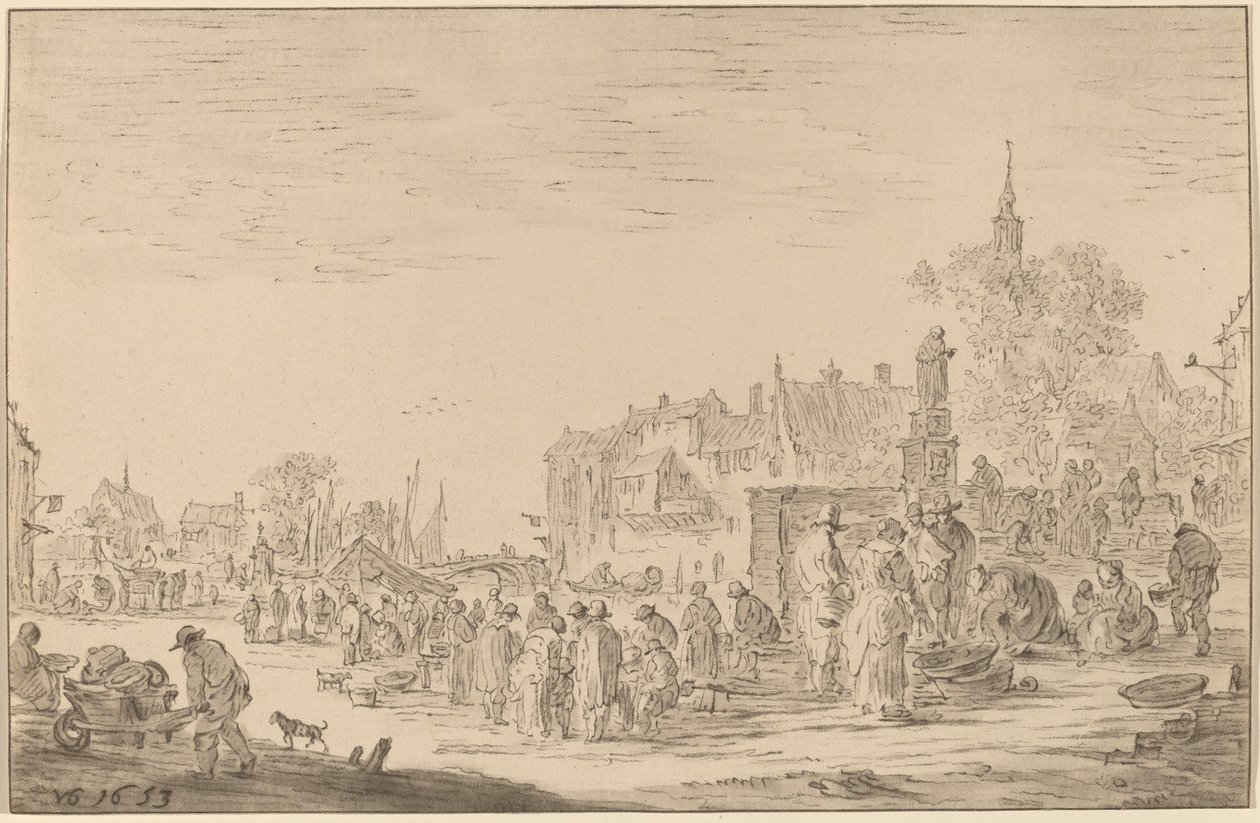 Balık Pazarı by Cornelis Ploos van Amstel after Jan