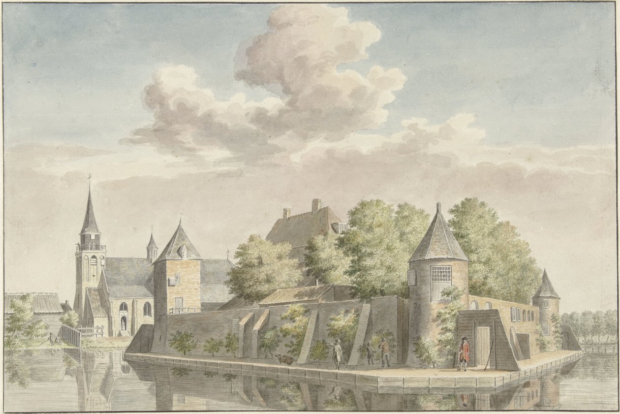 Hof van Putten ve Geervliet kilisesi by Cornelis Pronk (possibly)