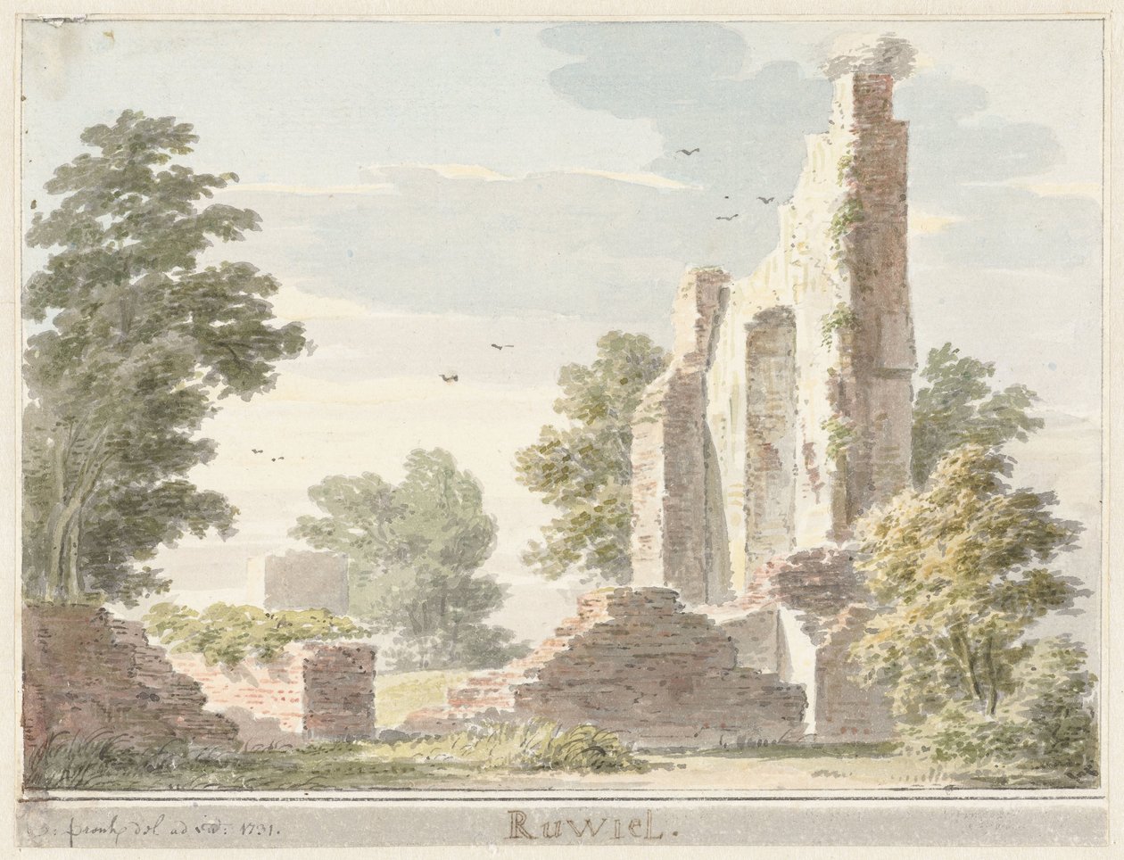 Ruwiel kalesinin kalıntıları by Cornelis Pronk