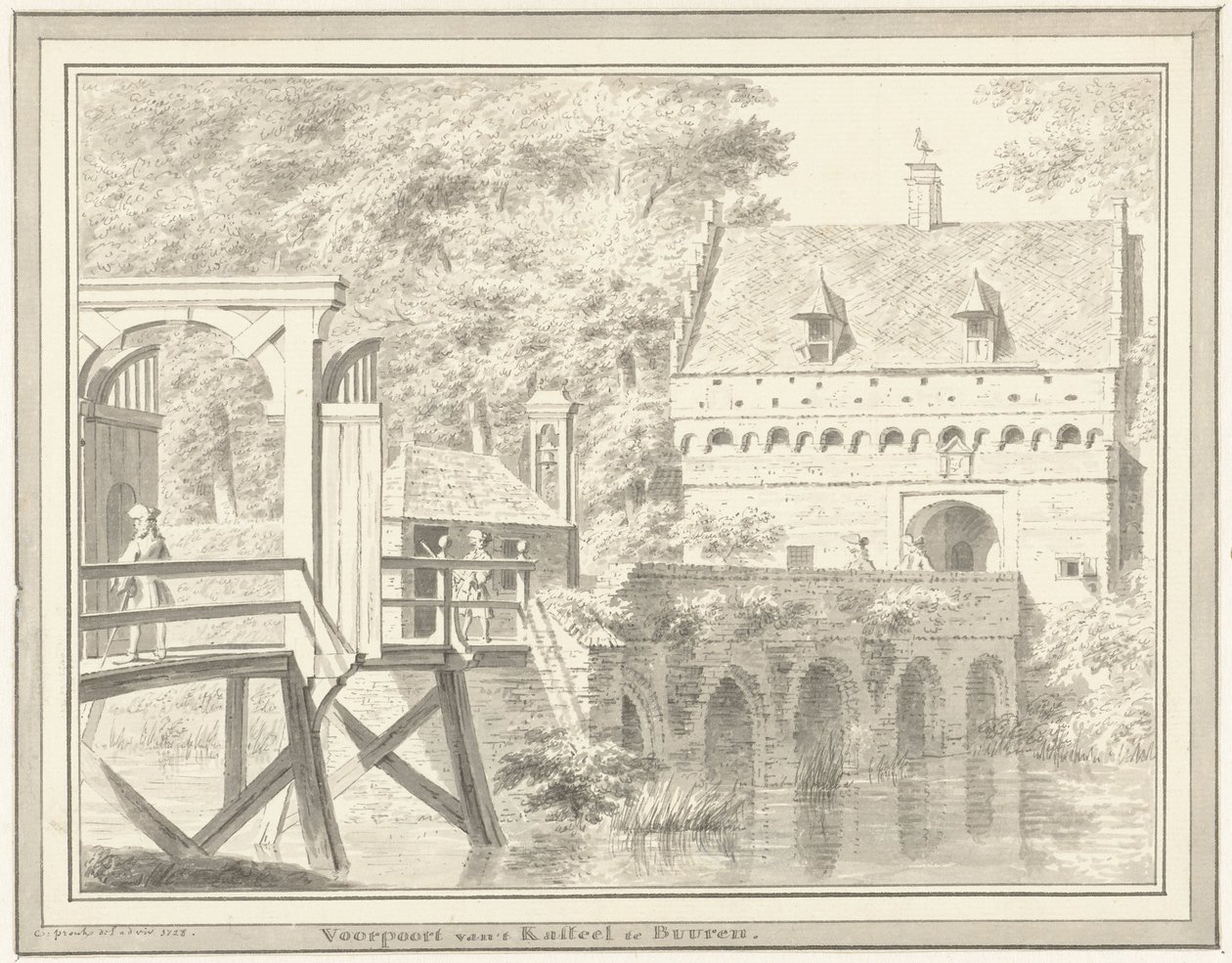 Buren'deki kalenin ön kapısı by Cornelis Pronk