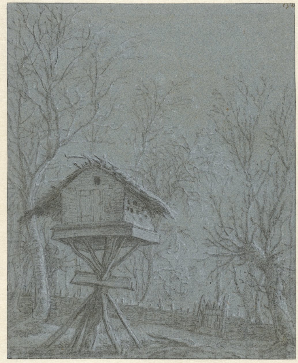 Ağaçlar arasında güvercinlik by Cornelis Saftleven (possibly)