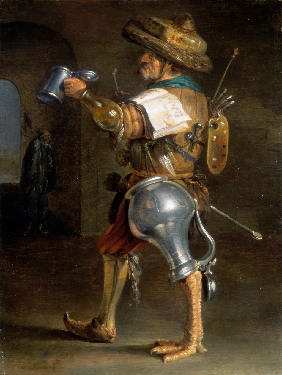 Bir Adamın Antropomorfik Figürü (çiftten biri) by Cornelis Saftleven