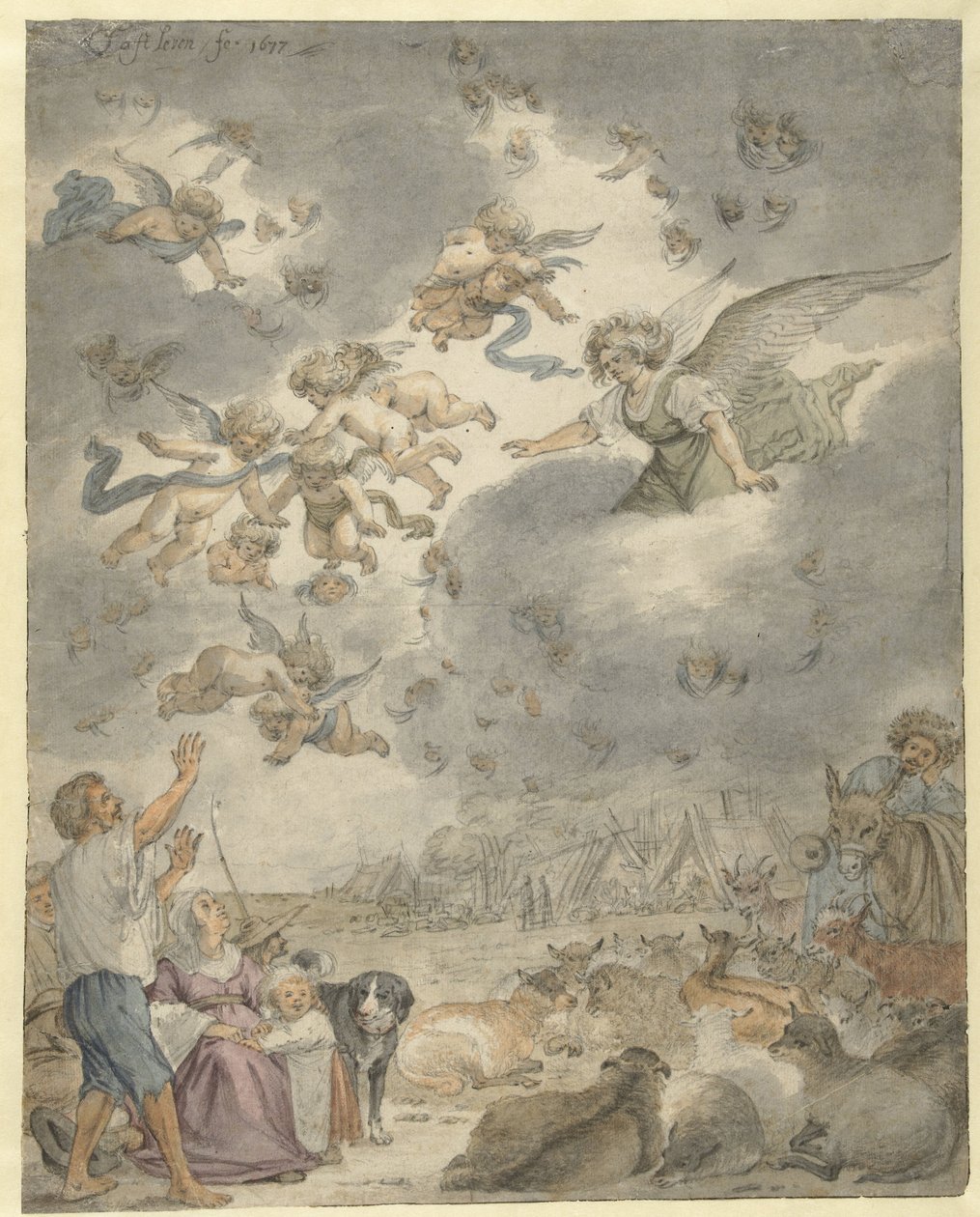 Çobanlara Duyuru by Cornelis Saftleven