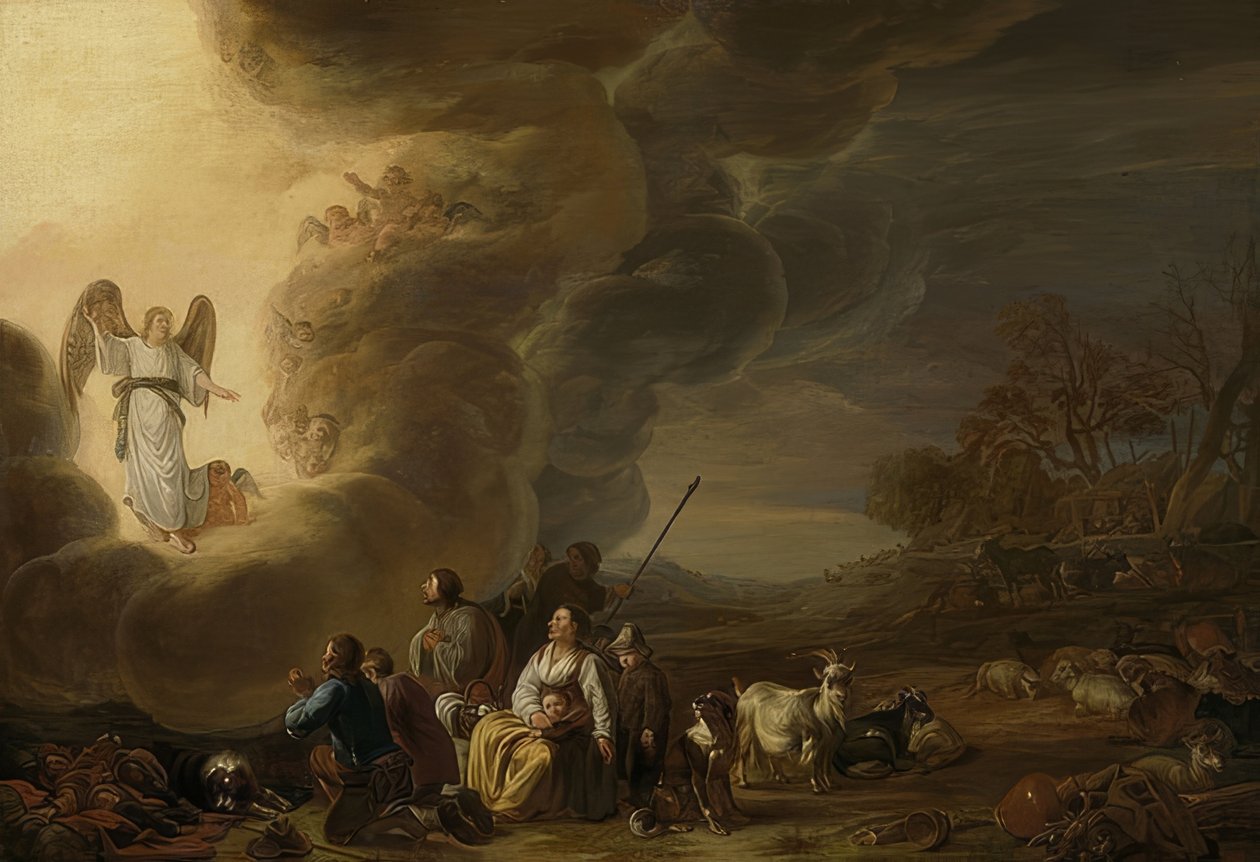 Çobanlara Duyuru. 1630-50 by Cornelis Saftleven