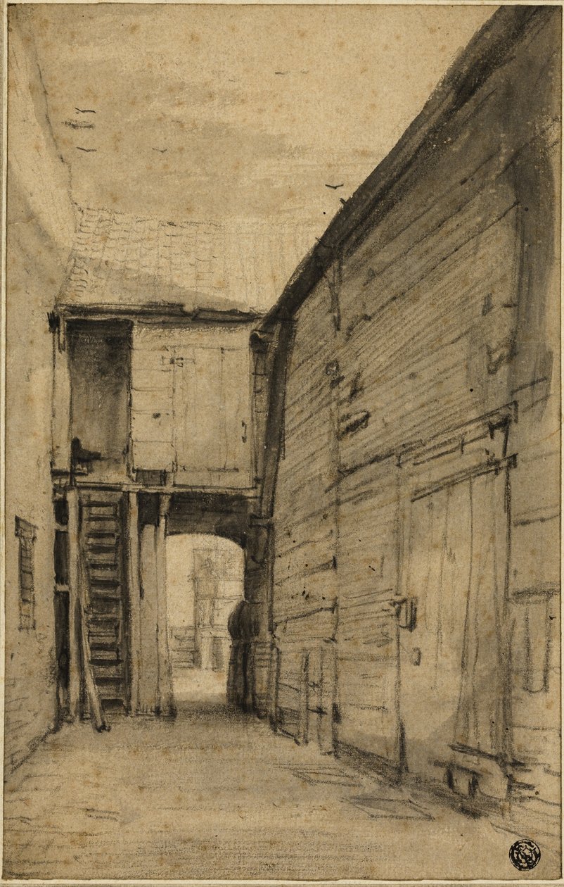 Eski Bir Evin Avlusu by Cornelis Saftleven