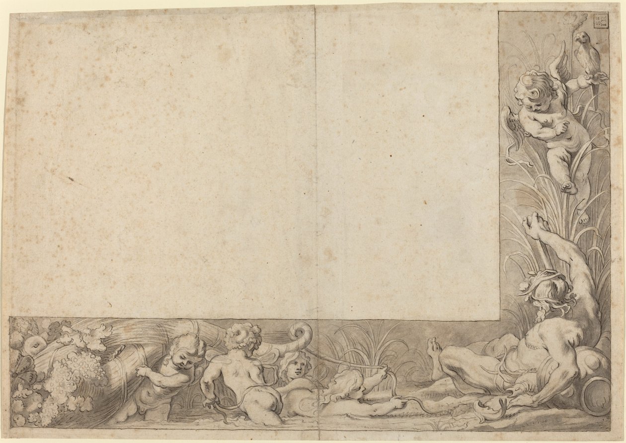 Putti ile Nehir Tanrısı by Cornelis Schut I