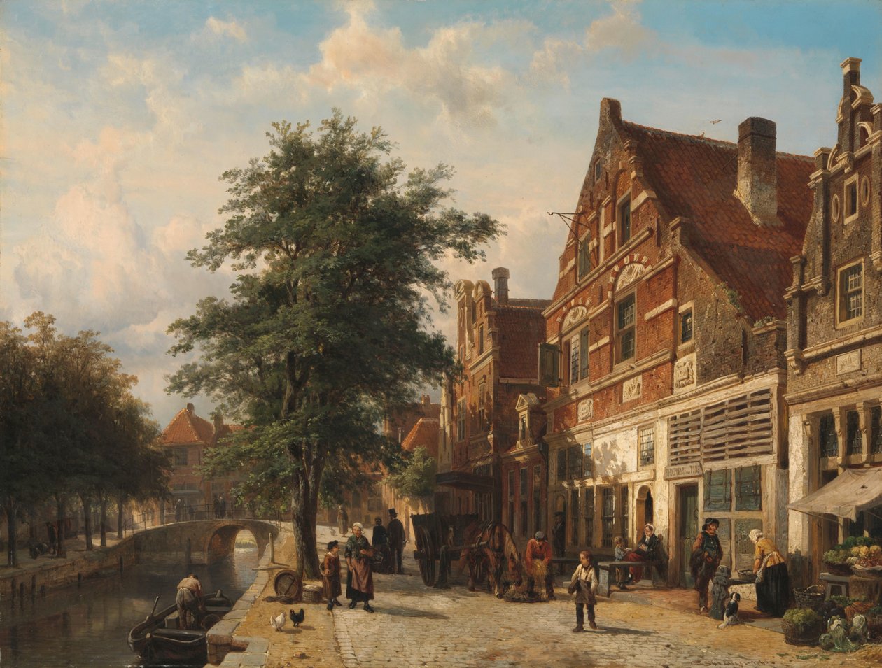 Zuiderhavendijk, Enkhuizen by Cornelis Springer