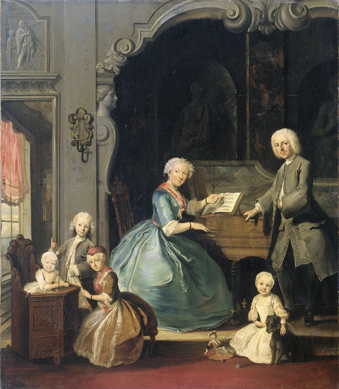 Klavsen Yanındaki Aile Grubu, 1739 by Cornelis Troost
