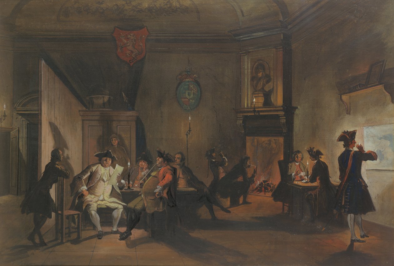 Askeri Subaylarla İç Mekan by Cornelis Troost