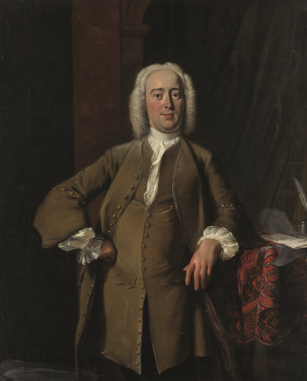 Geleneksel olarak Philips Zweerts (1704-1774) olarak tanımlanan bir beyefendinin portresi by Cornelis Troost