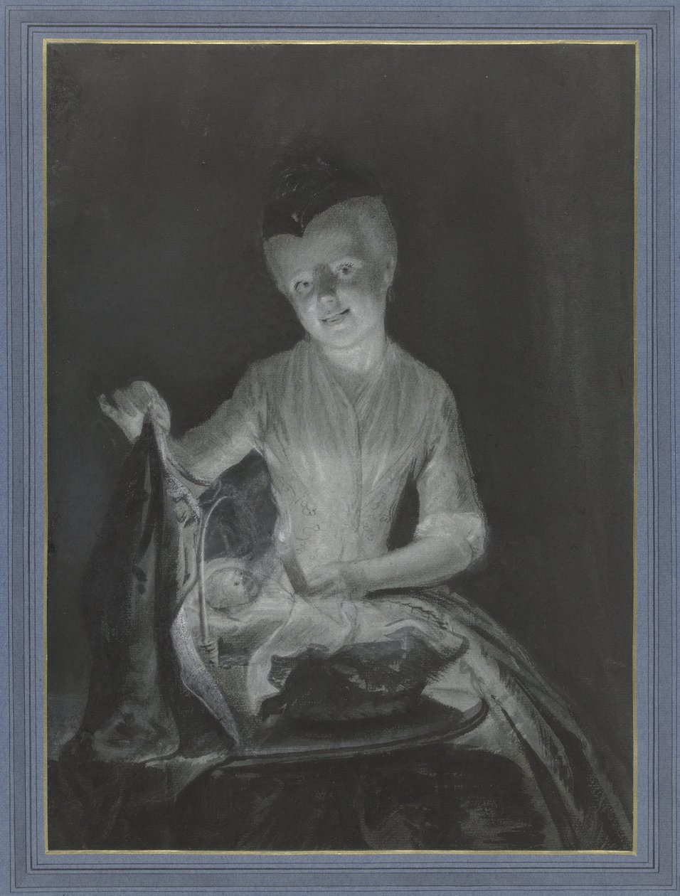 Sara Troost bebeğiyle by Cornelis Troost