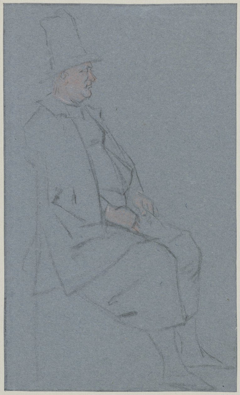 Oturan şarlatan, profil sağda by Cornelis Troost