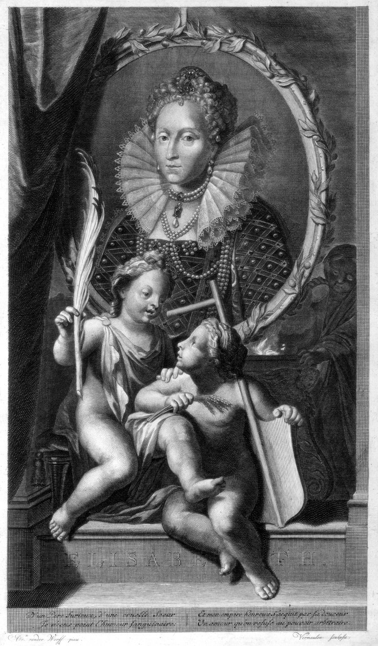 Elizabeth I, İngiltere ve İrlanda Kraliçesi. by Cornelis Vermeulen