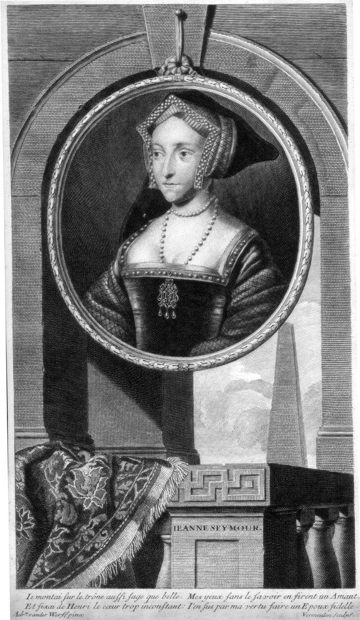 Jane Seymour, İngiltere Kraliçesi ve VIII. Henry'nin üçüncü karısı. by Cornelis Vermeulen