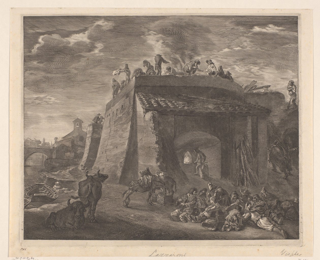 Grote Kalkoven Gravür (seri başlığı) by Cornelis Visscher (II)