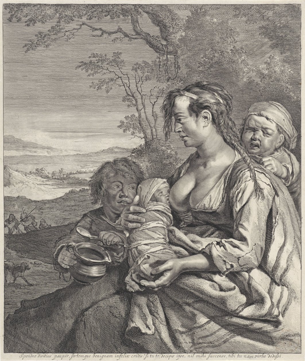 heidin Söz veriyorum fakirler ne kadar zenginse o kadar zengin (...) verdiğin sözler (nesne üzerine başlık) by Cornelis Visscher (II)