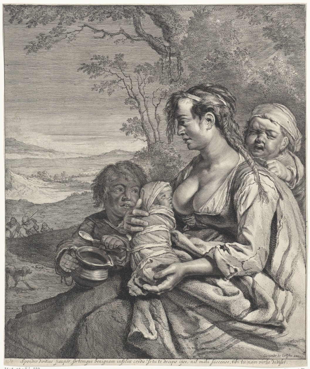 heidin Söz veriyorum fakirler ne kadar zenginse o kadar zengin (...) verdiğin sözler (nesne üzerine başlık) by Cornelis Visscher (II)