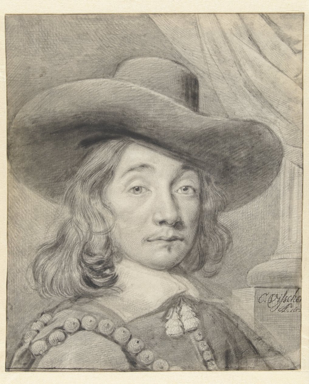 Şapkalı Otoportre by Cornelis Visscher (II)