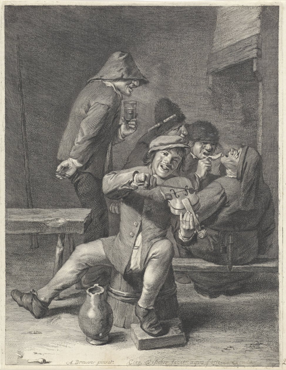 Kemancı / Seyirci by Cornelis Visscher (II)