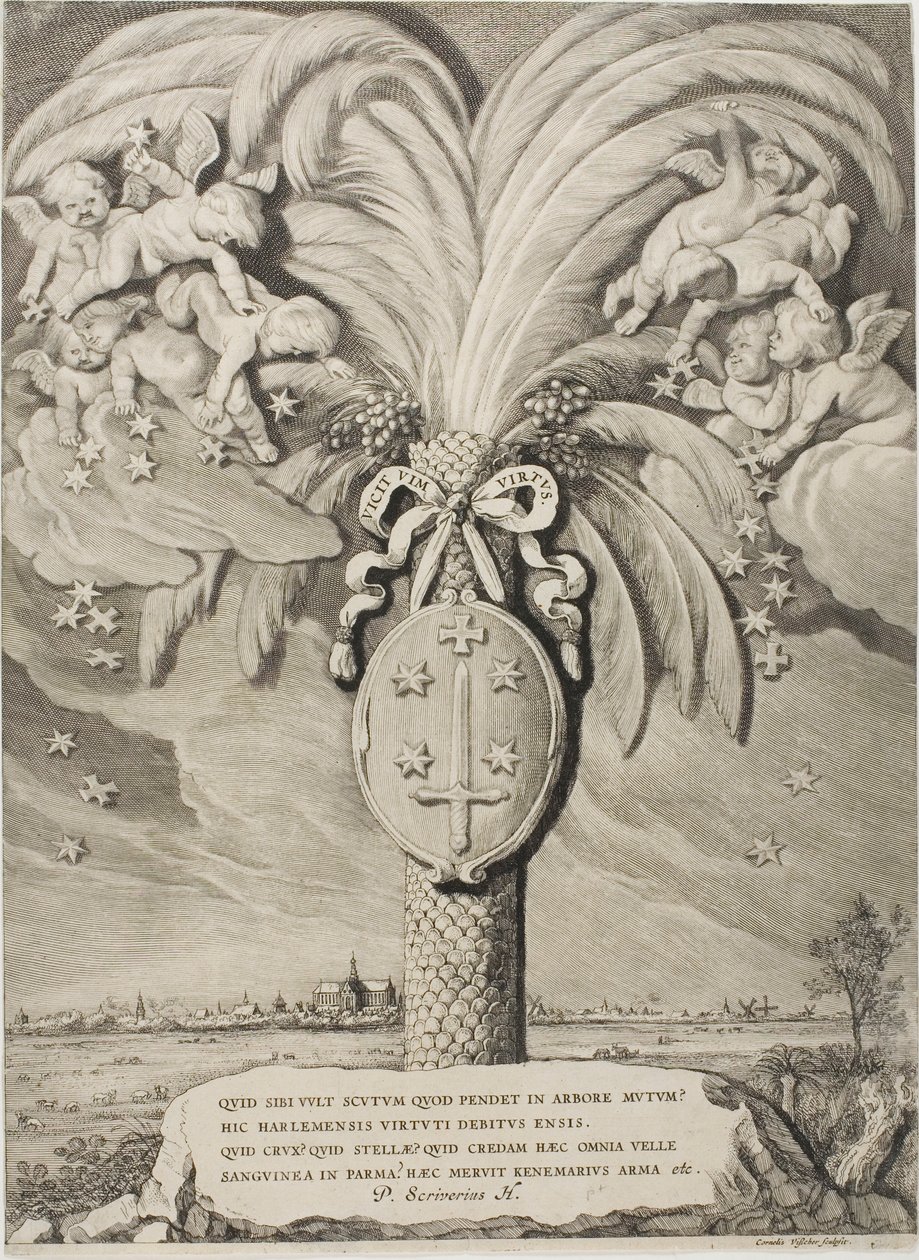 Haarlem Arması, Hollanda, Zeeland ve Batı Frizya Kontları ve Konteslerinin son sayfası by Cornelis Visscher
