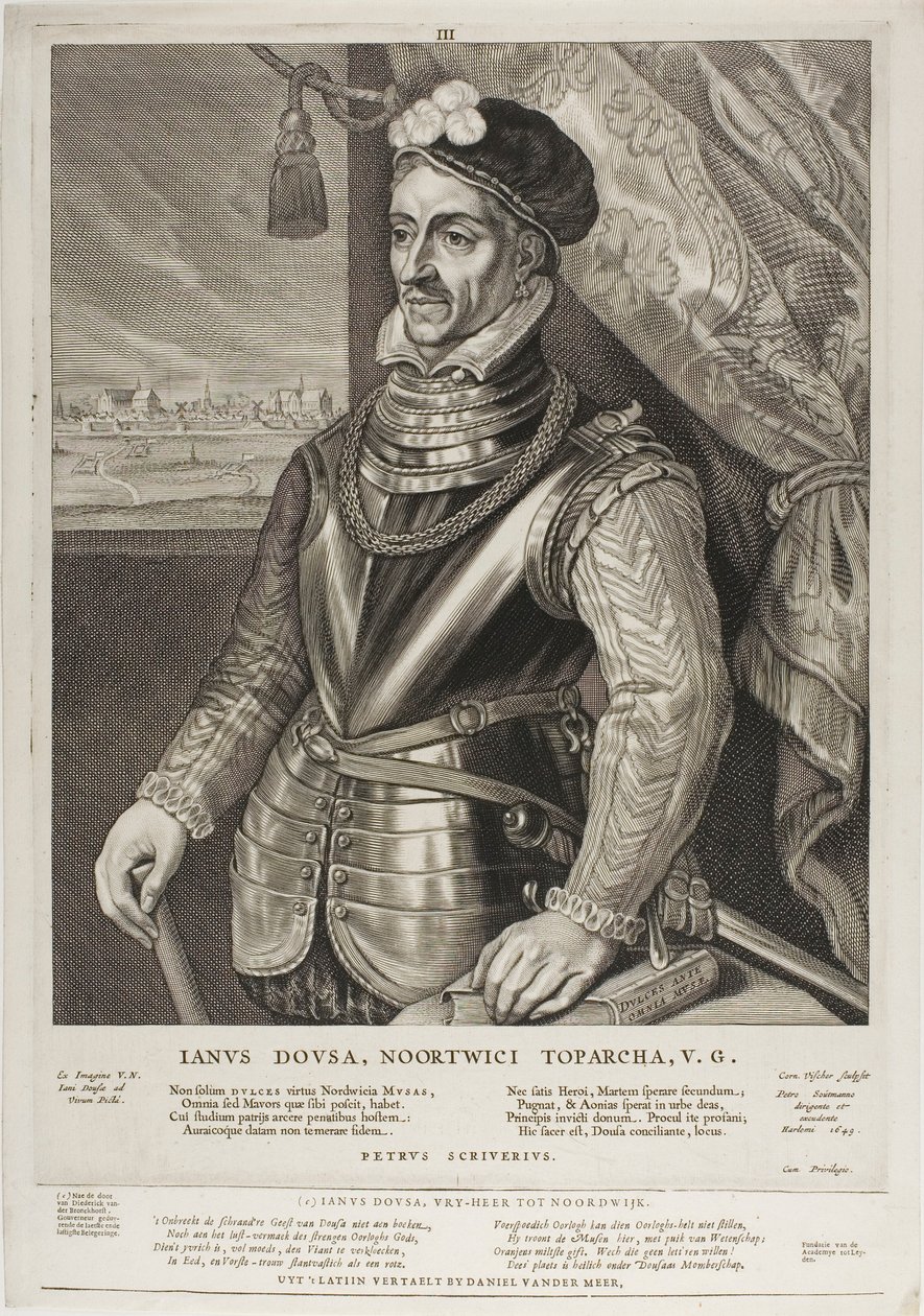 Jan van der Does, Dört Karakterden 3. plaka by Cornelis Visscher