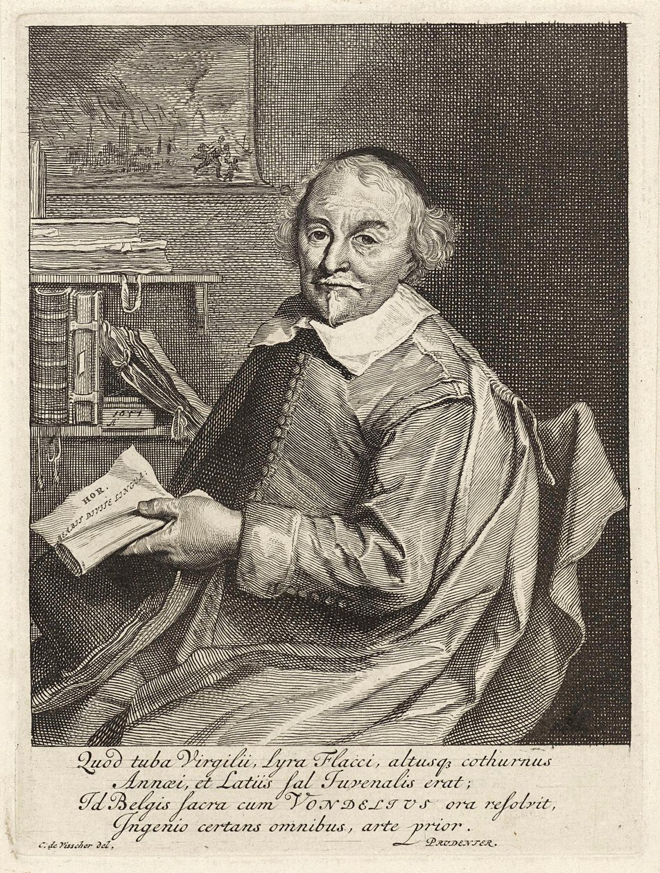 Joost van den Vondel, birahane. 1657 by Cornelis Visscher