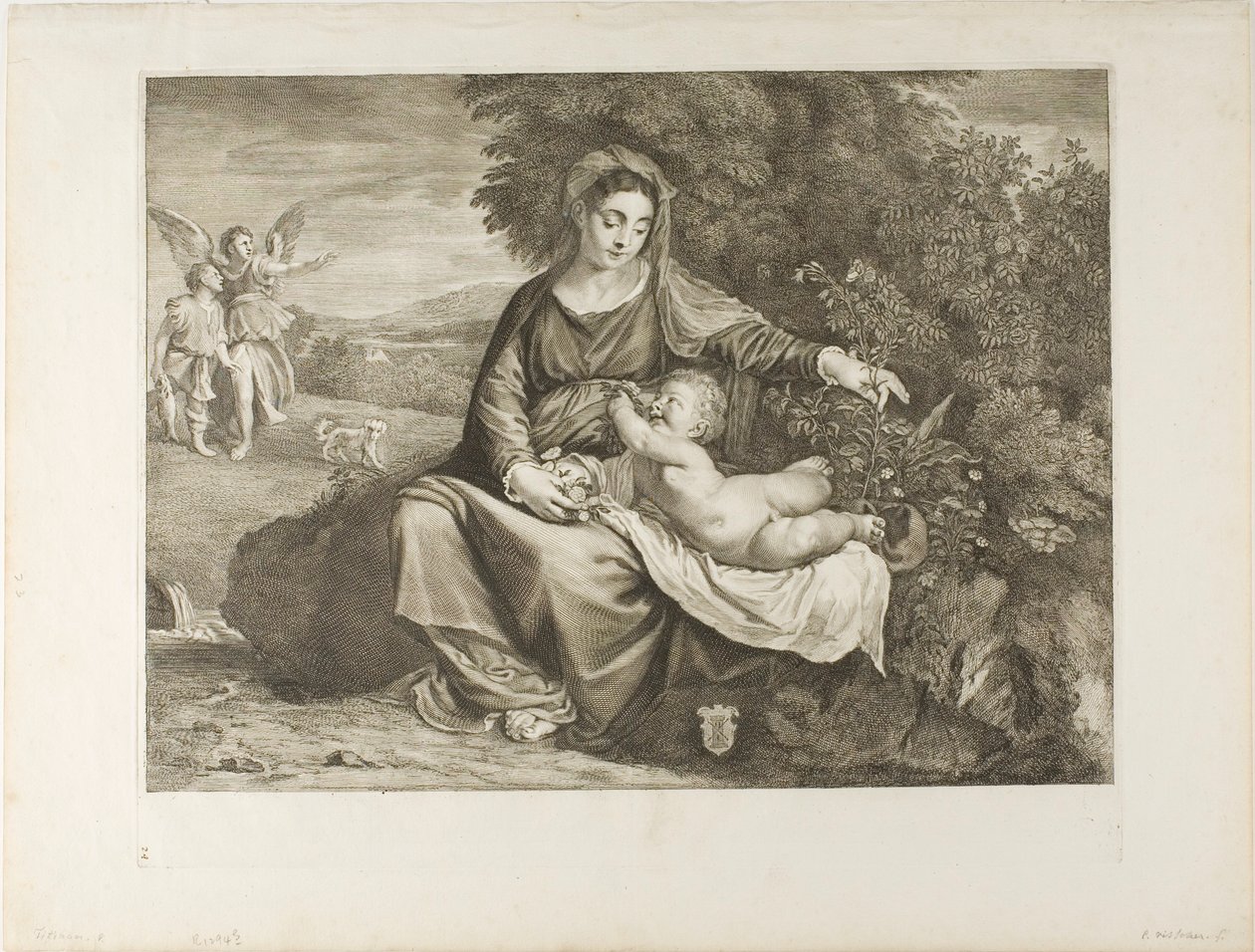 madonna ve çocuk by Cornelis Visscher