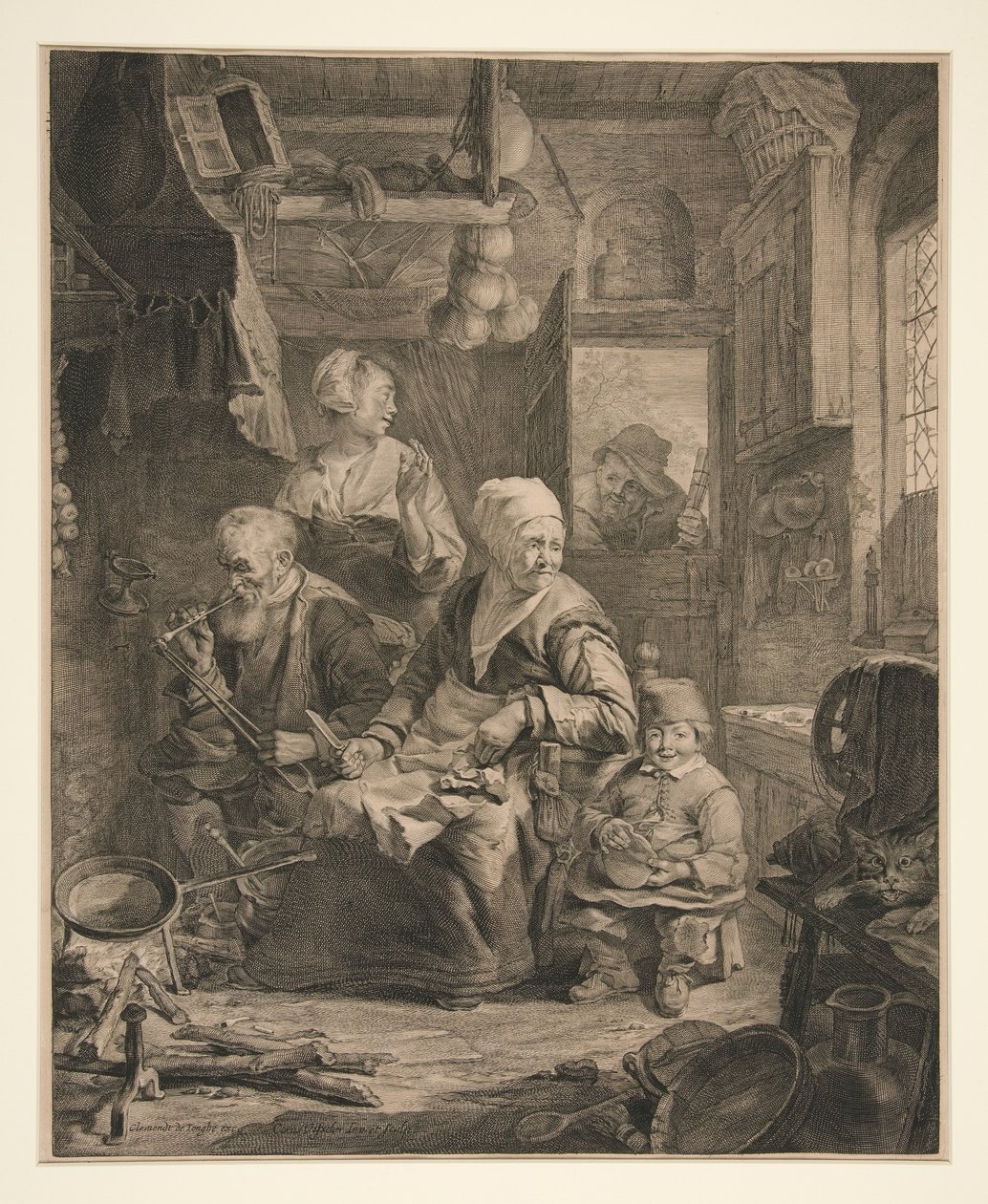 gözleme kadın by Cornelis Visscher