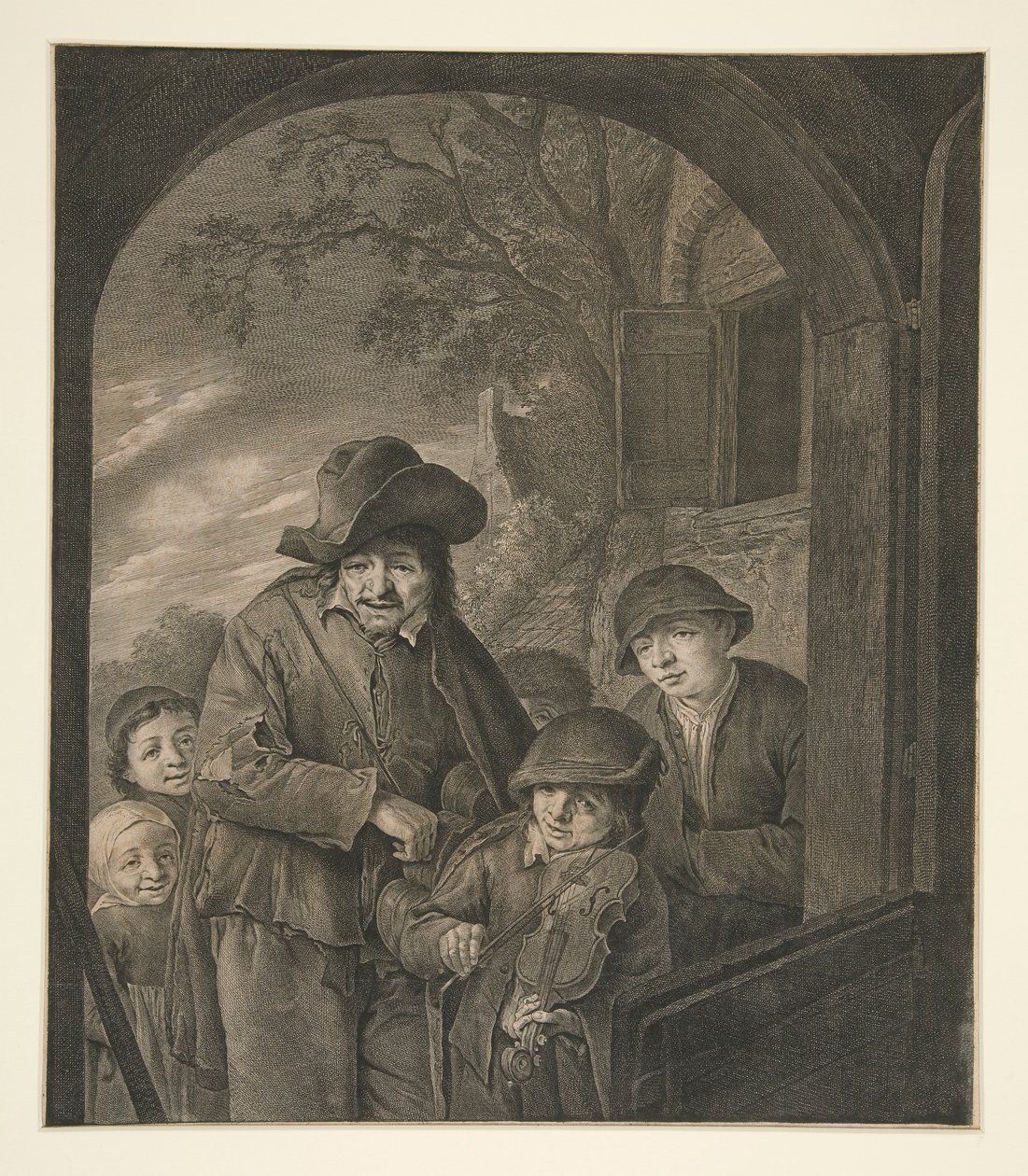 İsimsiz (Han Kapısındaki Müzisyenler) by Cornelis Visscher