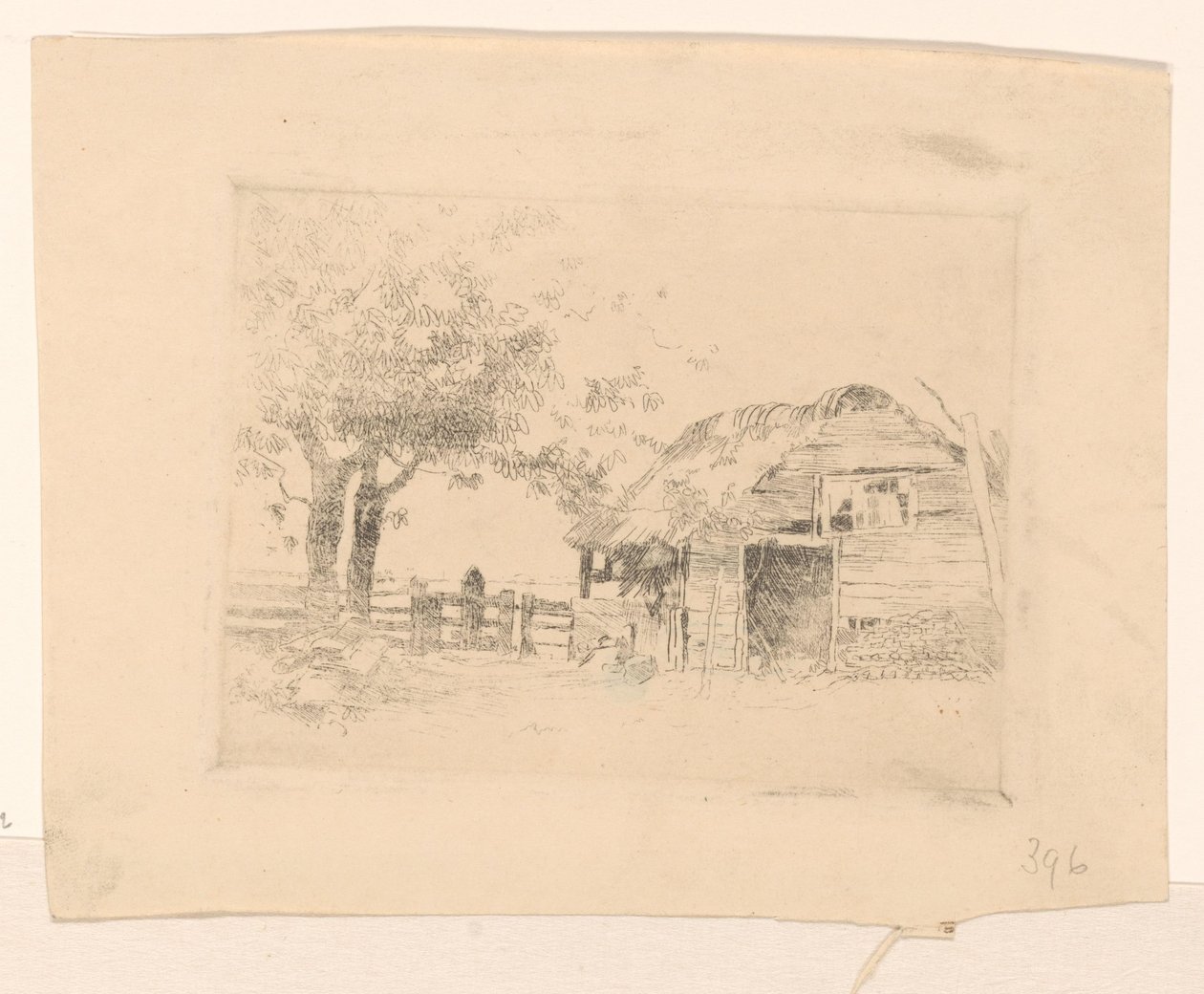 Sazdan çatılı eski ahır by Cornelis Vreedenburgh