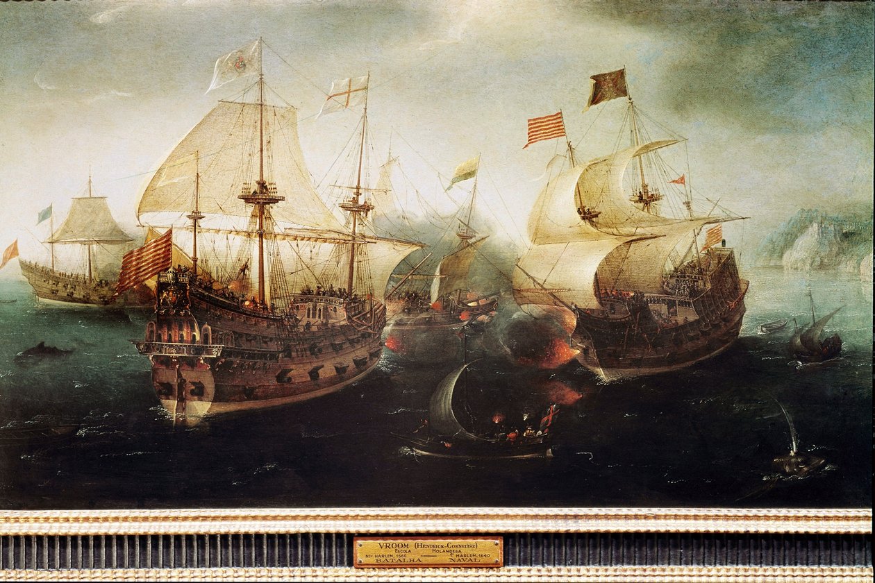 Deniz savaşı sahnesi (Resim by Hendrick Cornelisz. Vroom