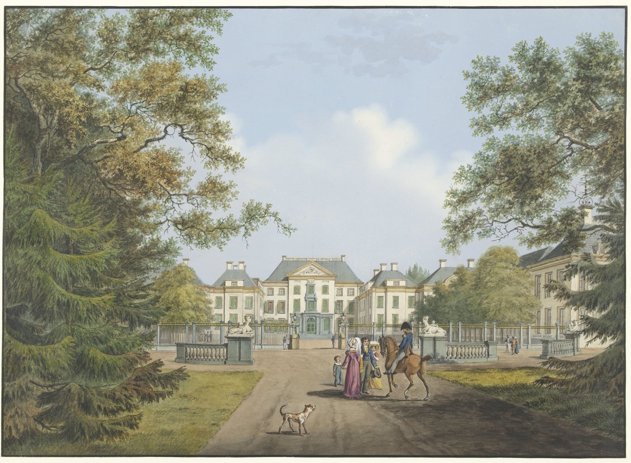 Het Loo sarayının görünümü by Cornelis de Kruyff