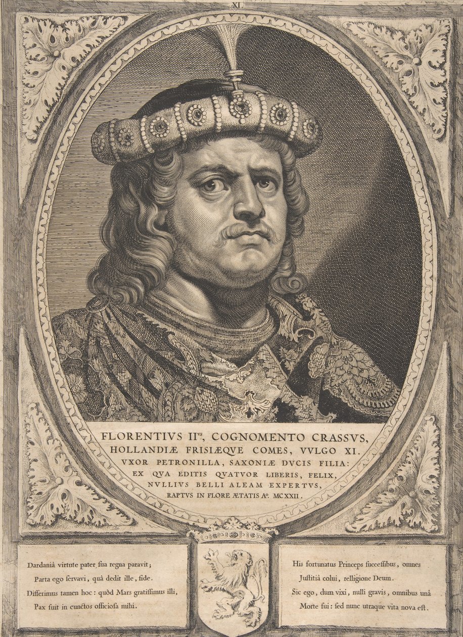 Hollanda, Zeeland ve Batı Frizya Kontları ve Kontesleri dizisinden Floris II, 1650. by Cornelis de Visscher