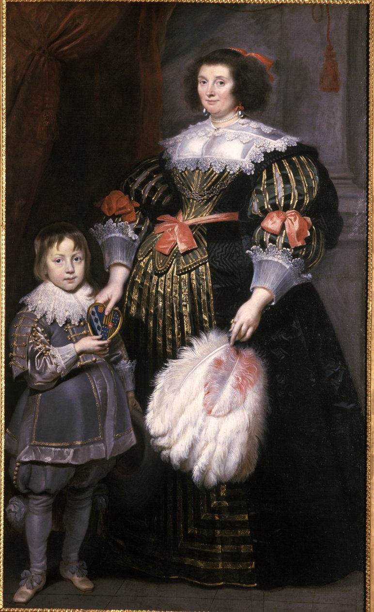 Madam Charlotte Butkens-Smit van Cruyninghen ve oğlu Johannes-Amatus by Cornelis de Vos