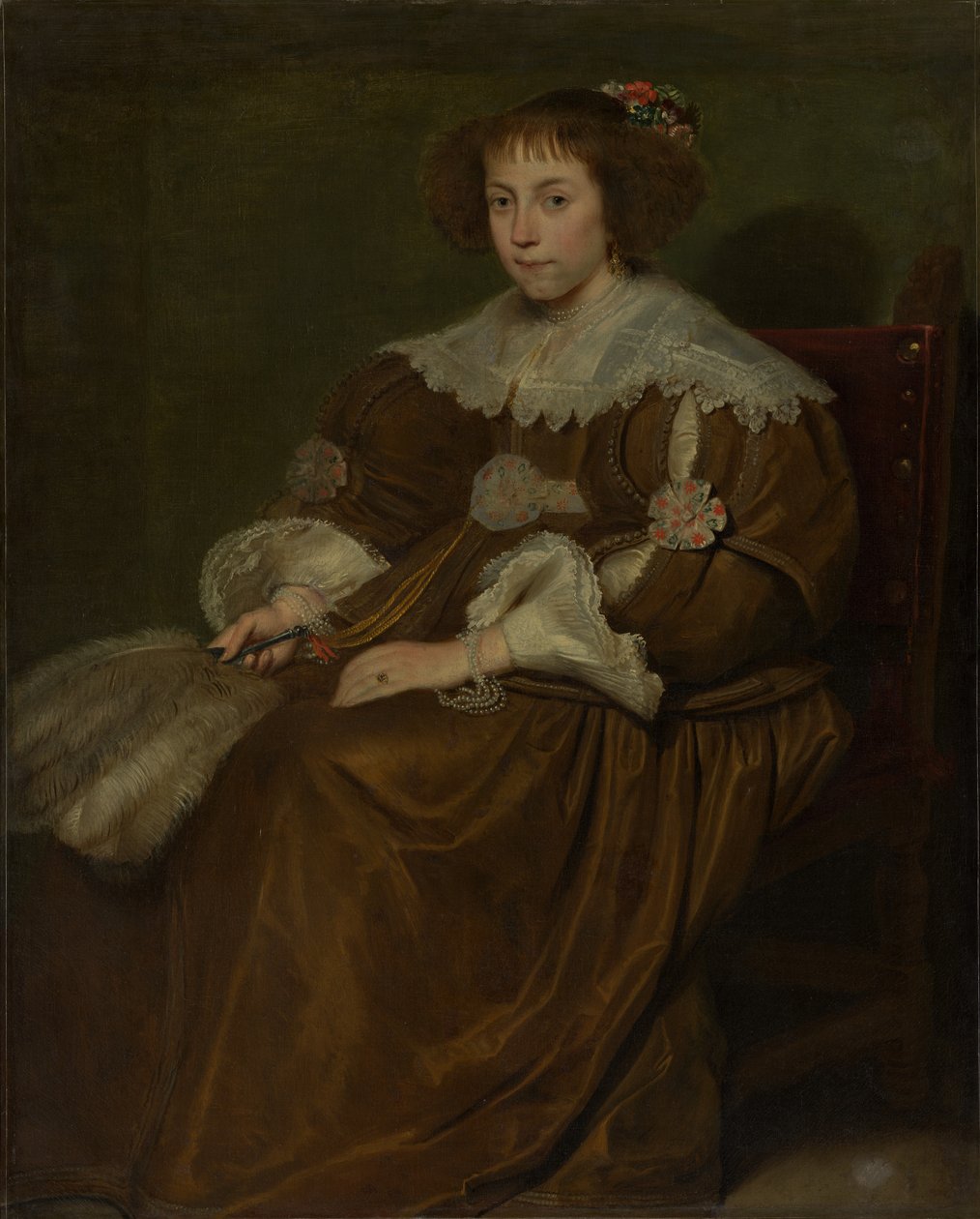 Genç Bir Kadının Portresi. by Cornelis de Vos