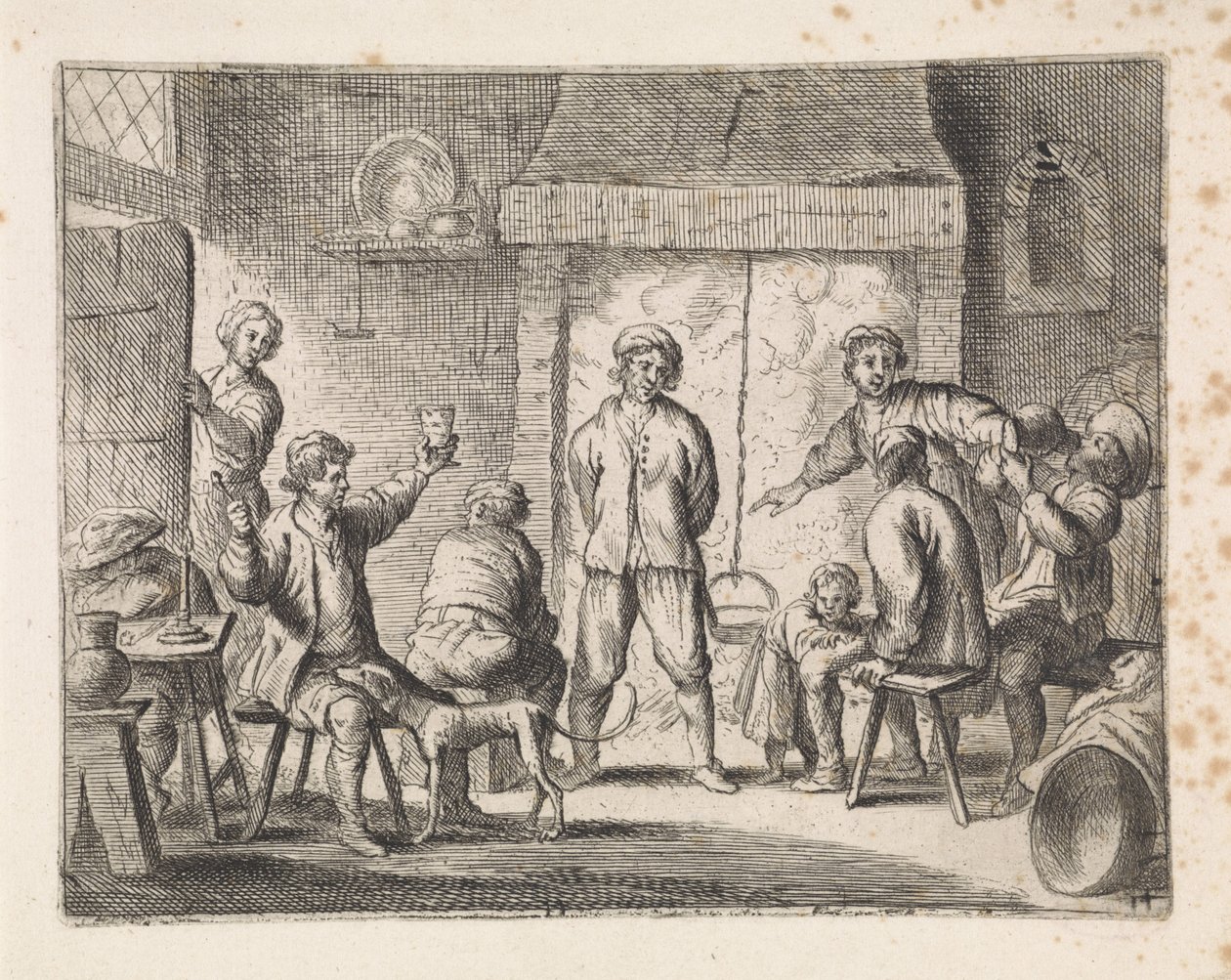 Bir handa çiftçiler Tür sahneleri (dizi başlığı) by Cornelis de Wael